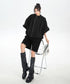 Black Mesh Layered Skirt